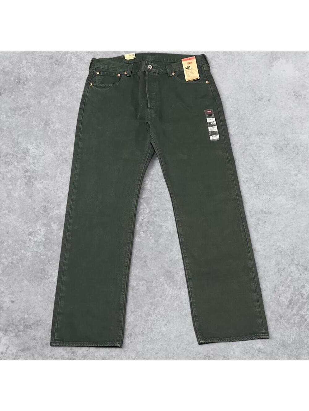 New With Tags Green Levi’s 501XX Button Fly Straight Leg Jeans - Size 34x30!